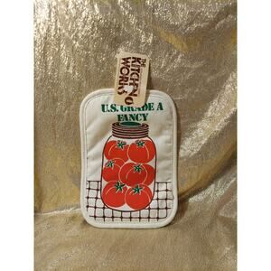 Vintage Pot Holder, The Kitchen Works Canned Tomato Theme, US Trade A Fancy NEW